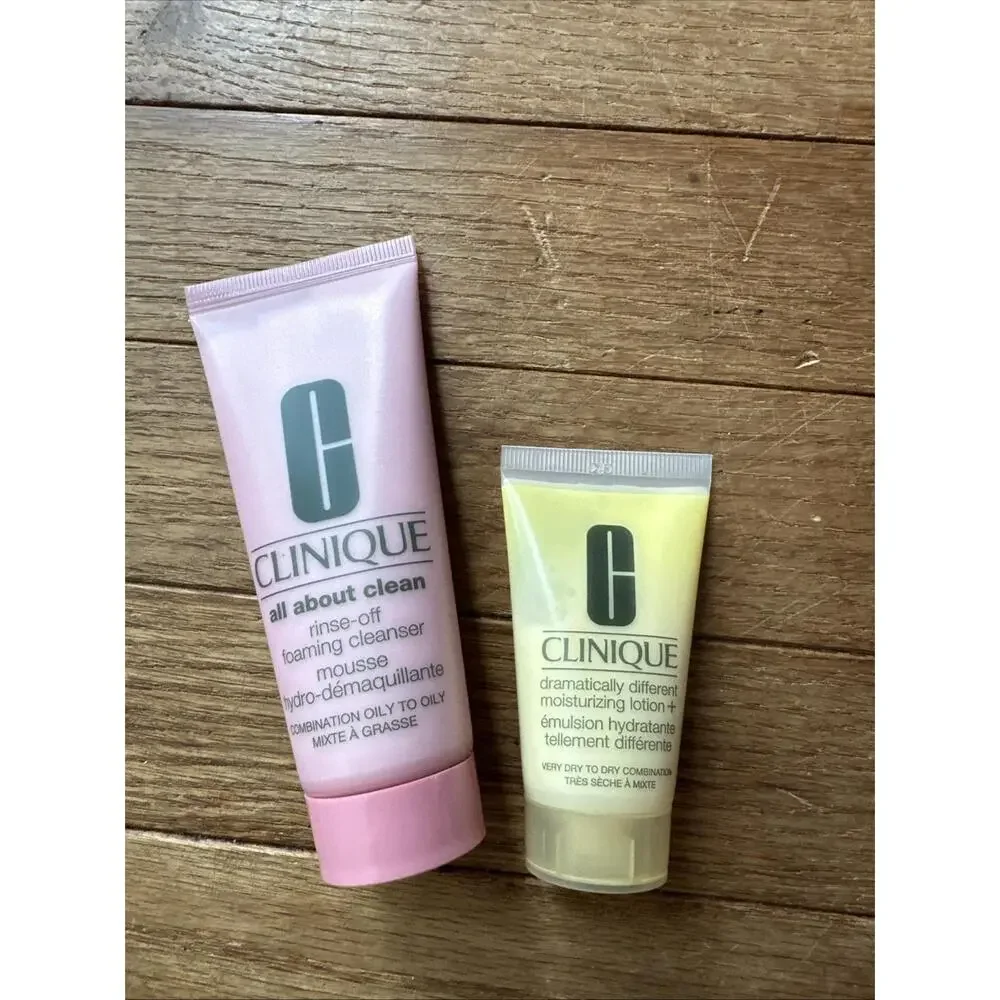 Clinique All About Clean Cleanser 2.5 oz Dramatically Different Lotion 1‎ oz New